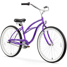 Firmstrong Urban Women's Beach Cruiser Bike 3 Speed 26 Inch Purple w/ Black Seat/Grips