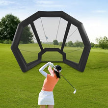 Eleeferri Golf Practice Swing Simulator Net Cage Inflatable Black