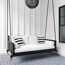 Amish Casual The Philly Amish Crafted 5 Foot Porch Swing Bed in Black, Daybed Swing Made in The USA from Kiln Dried Pine