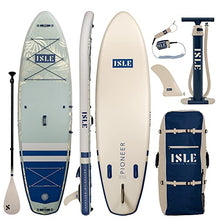 ISLE Surf and SUP Pioneer Inflatable Stand Up Paddle Board Palm/Seafoam