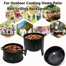 Charcoal BBQ Smoker, Outdoor Grill Cooker with Built-in Thermometer and Chimney, Vertical Smoker, Charcoal Grill, 2 Access Doors Smoker Grill For Outdoor Backyard Cooking Grilling Picnics
