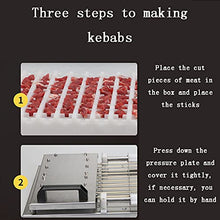 Dntum Commercial Manual BBQ Skewer, Manual Kebab Skewer Maker, Stainless Steel Skewer Maker, 10 Strings Barbecue Skewers, CE/FCC/CCC