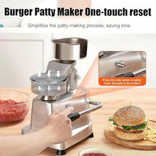 QYDZSHOP Hamburger Forming Machine Maker Manual Press Machine, Grill Burger Press Tool,4/5/6inch, Heavy-Gauge Stainless Steel,with Hamburger Paper Pack (500 Sheets) Perfect for Kitchen Meat Forming