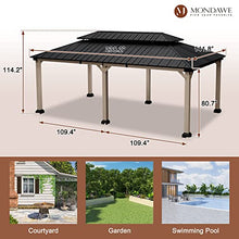 Cedar Wood Gazebo 12x20Ft Hardtop Gazebo, Outdoor Permanent Gazebo Pergola with Galvanized Steel Double Roof Pavilion for Patio Lawn Garden - Beverly Hills Serie