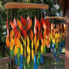 Colorful Wind Chimes Wall Hanging Chime Outdoor Maple Leaf Wind Chimes Window Courtyard Gardening Decor