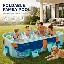 Foldable Pool, Non-Inflatable Pool for Adults & Kids, No Air Pump Needed