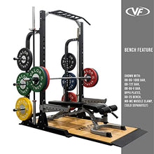 Valor Fitness Squat Rack with Pull Up Bar Weight Cage - 750lb Capacity -Plate & Barbell Storage