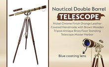 NAVIROCK Vintage Marine Brass Telescope Shiny Finish with Adjustable Tripod