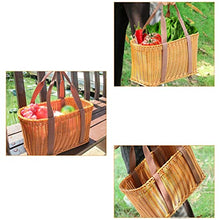 Storage Basket,Handwoven Rattan Picnic with Handle: Versatile for Market Finds and More
