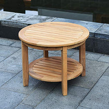 Cambridge Casual Sydney 3-Piece Teak Wood Outdoor Patio Bistro Chat Set, Side Table and 2 Patio Chairs for Garden, Balcony, Backyard and Poolside, Light Tan Cushion with Honey Twist Wicker