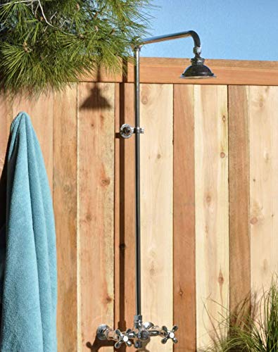 Strom Living Outdoor Exposed Shower Unlacquered Polished Brass