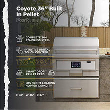 COYOTE OUTDOOR LIVING 36" Built-in Pellet Grill Stainless