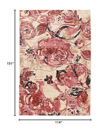 Jaipur Living Indoor Outdoor 10x13 Large Area Rug Floral Pink