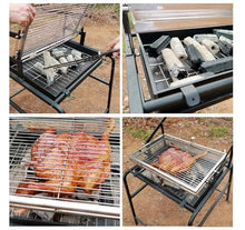 Outdoor Dismantlable BBQ Rotating Grill Mesh Frame for Charcoal Chicken, Beef, and Courtyard Oven(SKJ-004)
