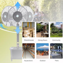 DMVWJR 26 In/30 In Misting Fan Cooling Mister Fan Floor Fan With 42L Capacity Tank Moving Outdoor Tower Fan Large Pedestal Fan For Patio Outside Restaurant Garage Gym Factory Workshop(26 in)