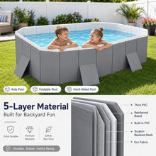 Foldable Hard Sided Above Ground Family Pool for Kids Adults