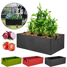 BBYYDS Felt Grow Bag Rectangle Planting Nursery Pot Outdoor Garden Flower with Handle Vegetable Containe