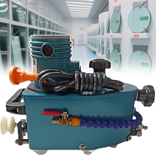 Professional Portable Small Glass Edger Machine, 800W Electric Glass Polisher with 8000 RPM, for Straight/Round Edges on Glass, Ceramic, Stone - Diamond Wheels 8mm