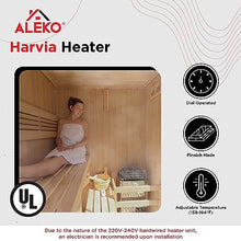 ALEKO Barrel Sauna Wet Steam Dry Indoor Outdoor White Finland Pine 3-4 Person Sauna UL Certified 4.5 kW Harvia Sauna Heater SB4PINE