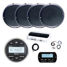 Enrock Marine JBL PRV-175 Bluetooth AM/FM Receiver with Install Kit & 4x 5.25" Speakers White