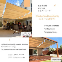 QWEASDF Retractable Wave Canopy pergola Cover,Outdoor Retractable Pergola with Sun Shade Canopy Patio,for Garden Porch Beach Pavilion Grill Gazebo Modern Yard Grape Trellis(W2.2*L10m/W7.22*L32.81ft)