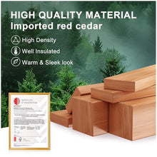 2 Person Indoor Infrared Red Cedar Wood Dry Sauna with Recliner, 3400W/220V
