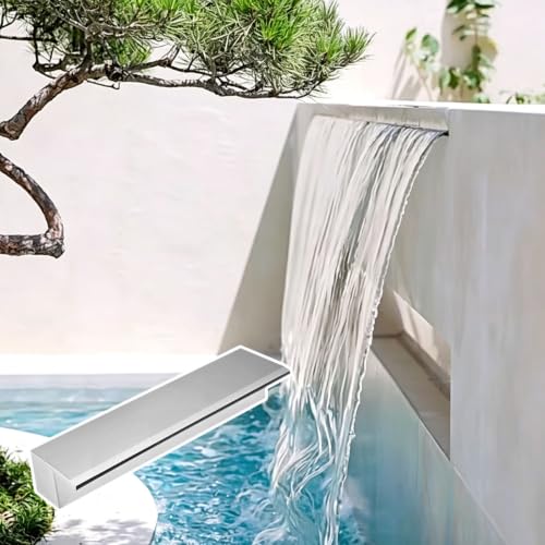BiSaXieTa Outdoor Pond Stainless Steel Waterfall Spillway