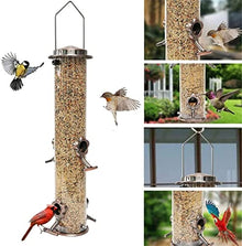 ZYBB Metal Bird Feeder Tube Hanging Wild Bird Seed Feeder Port Bird Feeders Hummingbird Feeder