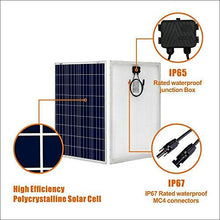 Giosolar 1000W Hybrid Solar & Wind Power Kit: 6x 100W Poly Solar Panels + 400W Wind Turbine + 1000W Inverter & Controller, High Efficiency, Blue, Gray/White, Modern