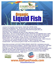 GS Plant Foods Liquid Fish Fertilizer OMRI Listed 55 Gallon