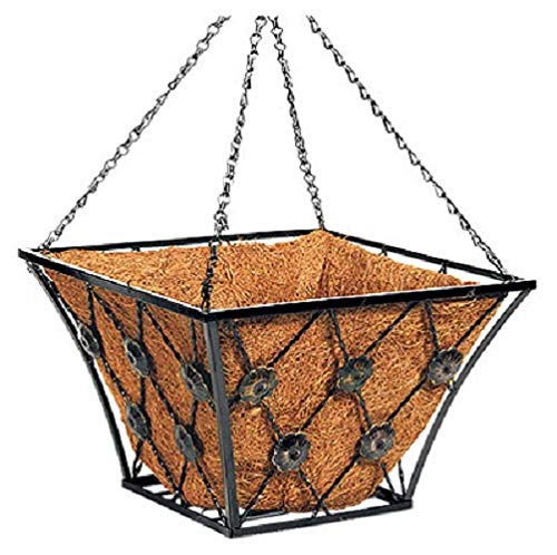 14" Regency Square Metal Brushed Bronze Hanging Basket Planter - Pack of (12)