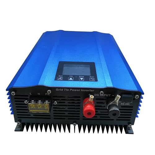 Mikfol 1200W Grid tie Micro Inverter Adjustable Battery Discharge,Colorful LCD mppt Pure sine Wave Solar Grid tie Inverter (Color : 1200W, Size : PV 96V_110-120V)