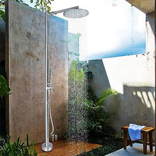 MKLFBY Outside Shower Portable Outside Shower W/Showerhead & Valve Controls, Outdoor Shower Fixture Rustproof Riser Garden Shower for Backyard Poolside Beach Spa
