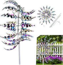 KWJTOY Garden Windmill Outdoor Decor Gold