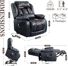Infinite Position Dual Motor Power Lift Recliner with Massage, Heating