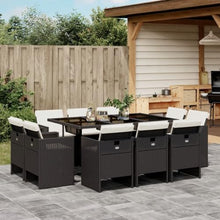 AMBERARD Patio Dining Set Set of 10 Black Furniture Set