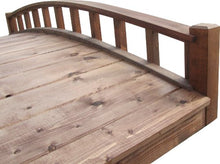 SamsGazebos Japanese Style Arched Wood Garden Bridge 6-Feet Brown