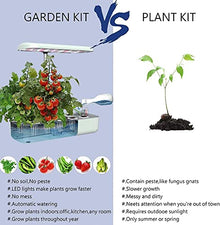 Hydroponics Growing System, Indoor Herb Smart Garden Starter Kit with LED Grow Light, for Home Kitchen Gardening Height Adjustable (10 Pots)