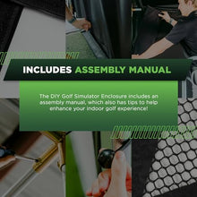 The Indoor Golf Shop DIY Golf Simulator Enclosure Black 10.4x13.7