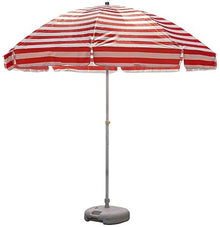 Umbrella Umbrella 8.2ft Striped Beach Umbrella, Oxford Cloth Garden Lawn Umbrella with 8 Steel Wire Ribs, Waterproof and Fade Resistant (Color : Yellow+White) (Red+White)