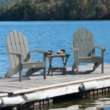 highwood Classic Westport Adirondack Chairs with Side Table, Coastal Teak