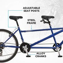 Pacific Dualie Adult Tandem Cruiser Bike Blue