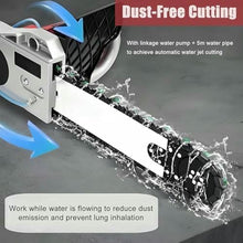 Electric Concrete Chain Saw, Handheld Wet Cutting Machine with Diamond Chain & Water Pump, Anti-Leakage Protection, Ideal for Cutting Concrete, Stone, Brick