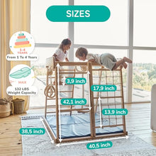 Wood And Hearts Indoor Climbing Gym for Kids 1-4 Blue