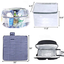 WJJDLLNP 4-Person Picnic Backpack Portable Outdoor Camping Ice Bag With Refrigerated Compartment Tableware Set