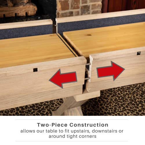 Freetime Fun 12 FT Shuffleboard Table Rustic Oak