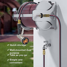Hose Trolley Silver 50 M Classic Hose Reel Fit Right Garden Hose Reel Cart Particularly Stable Garden Tool Accessories (Silver 40m)