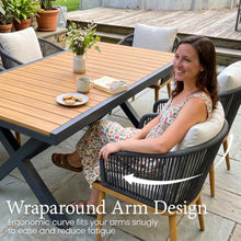 LayinSun Outdoor Patio Dining Set for 7, 60" - 82" Expandable Outdoor Dining Table and 6 Chairs