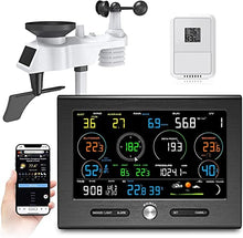 HeiDD WiFi Weather Station with Outdoor Sensor, Wind Speed & Direction, Rainfall Data, Temperature, Humidity, Wind Chill and Dew Point, Moon Phase, Weather Forecast