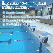 QITUJOUR 20in x 20in Swimming Starting Block, 304 Stainless Steel Non-Slip Diving Boards, 15°Inclined Professional Diving Platform, Indoor Outdoor Competition Professional Diving Boards(Upgrated)